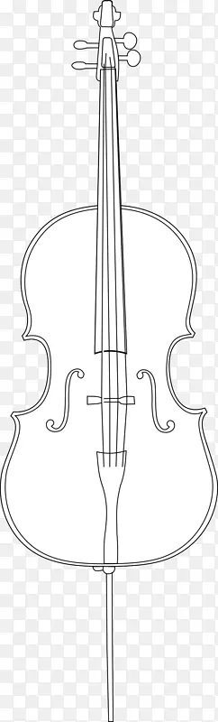 大提琴乐器绘图夹艺术.乐器