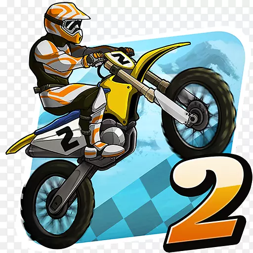 疯狂技能摩托交叉2自行车比赛免费顶摩托车赛车游戏android游戏图标-超级十字