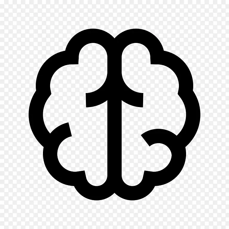 计算机图标人脑AGY-大脑