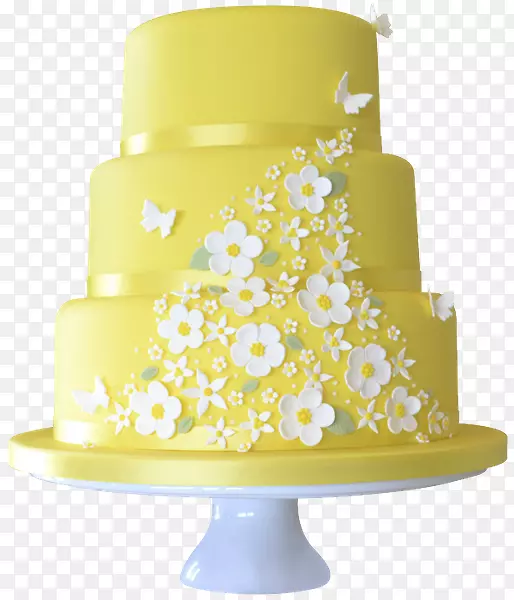 结婚蛋糕生日蛋糕黄色结婚蛋糕