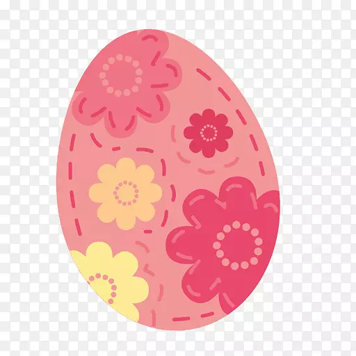 复活节彩蛋剪贴画-粉红色彩蛋
