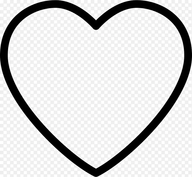 心电脑图标象征爱情剪贴画轮廓心形或爱