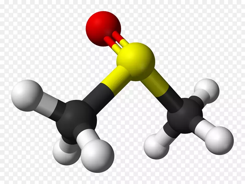 二甲基亚砜二甲基硫醚球棒模型甲基基团
