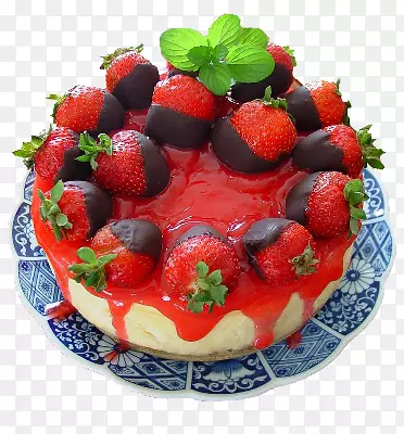 草莓芝士蛋糕托生日蛋糕奶油-草莓