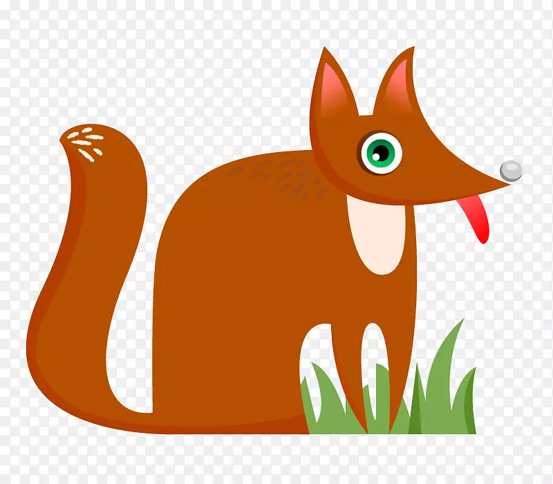 胡须红狐猫夹艺术小狐狸