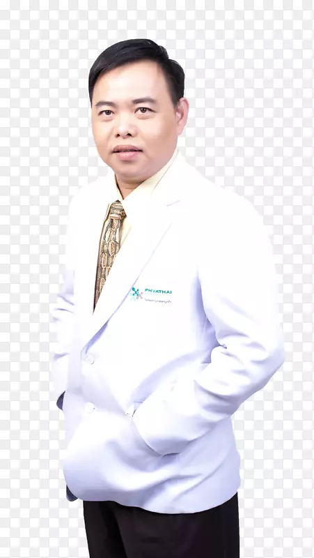 商人穿医生服装衬衫袖子-医生