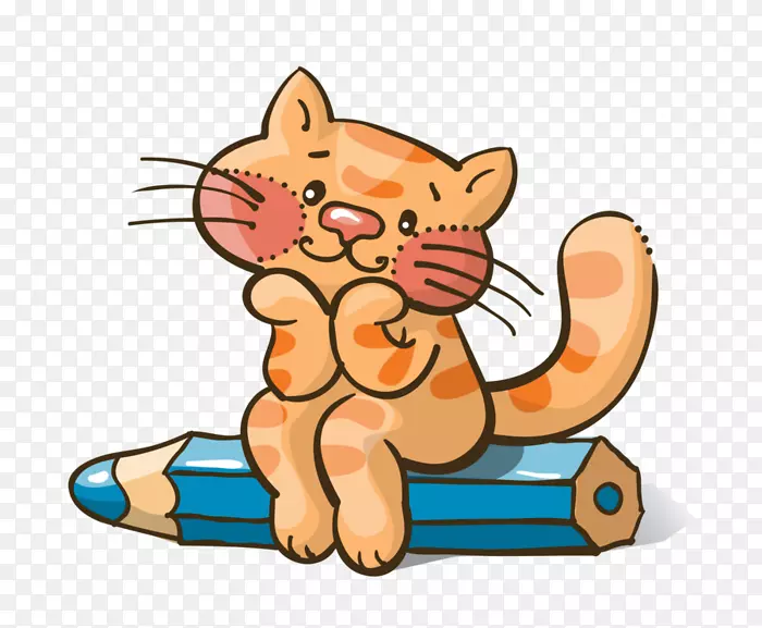 猫铅笔画猫