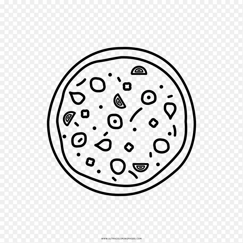 比萨饼意大利料理画着色书线艺术-比萨饼海报