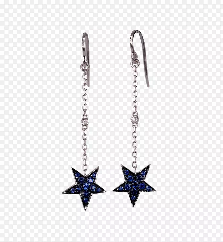 耳环珠宝项链蓝宝石-蓝色星光