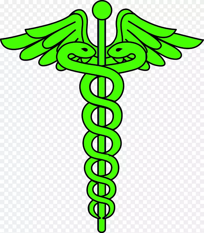 赫尔墨斯？卡杜修斯(Hermes Caduceus)的工作人员-医疗标志