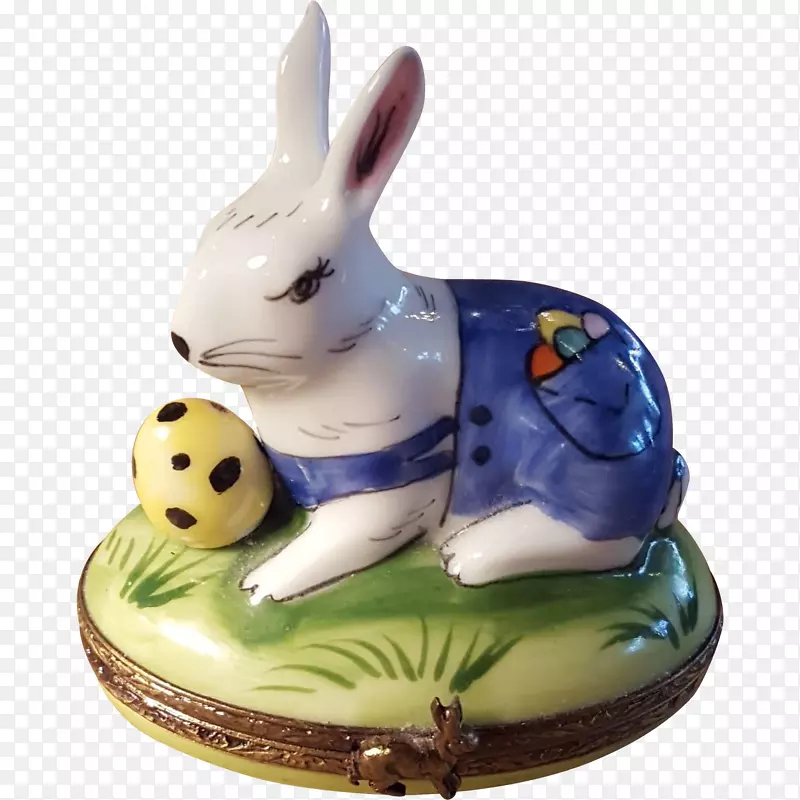 礼拜堂盒复活节兔子瓷手绘兔