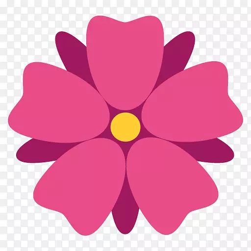 Emojipedia贴纸粉花-表情符号
