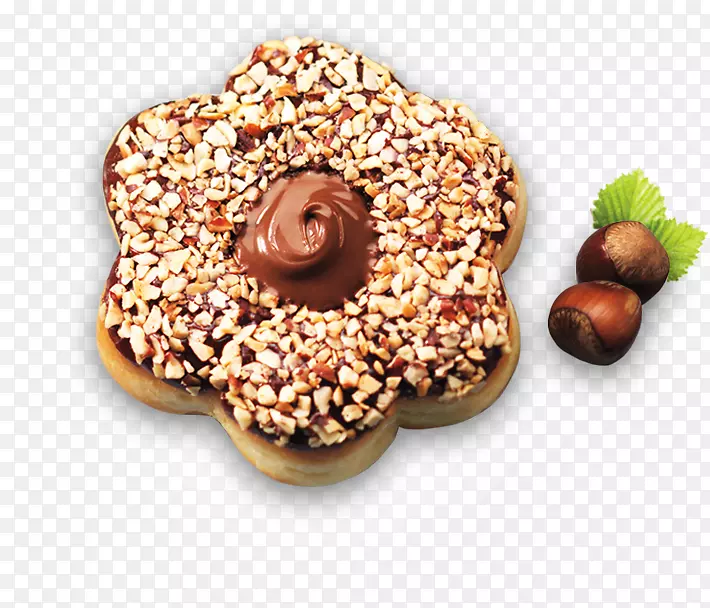 甜甜圈巧克力咖啡厅蒂姆霍顿-打开榛子