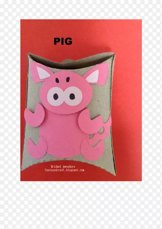 纸猪问候语和纸牌字体-猪鼻子