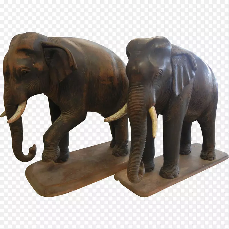 非洲象雕塑木雕雕像-泰国白象装饰