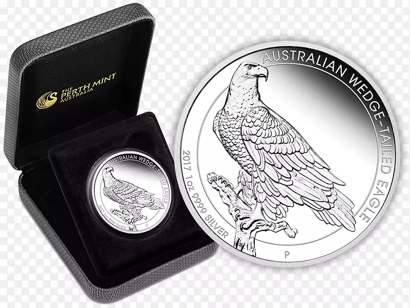 珀斯铸币金币楔形尾鹰澳大利亚银考卡伯拉-外国证书