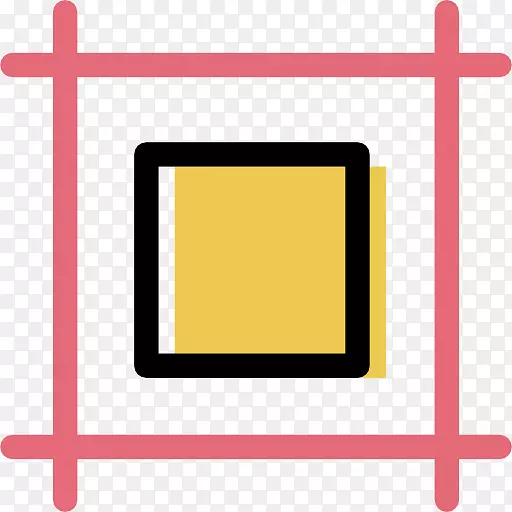 电脑图标图剪辑艺术断线横过正方形