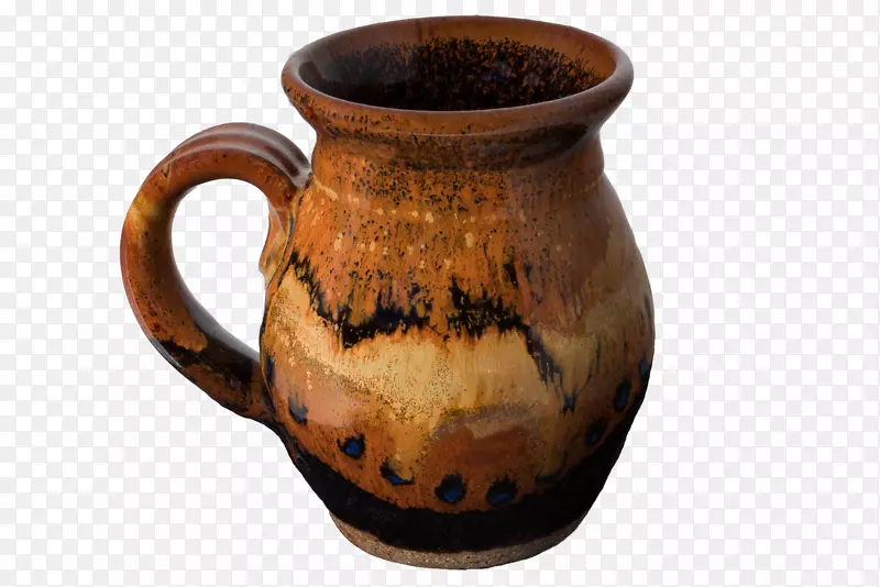 咖啡杯陶器花瓶-火轮