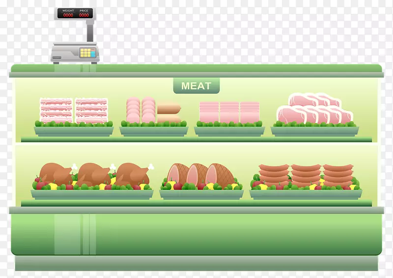 肉饼超市杂货店剪贴画减肥媒介