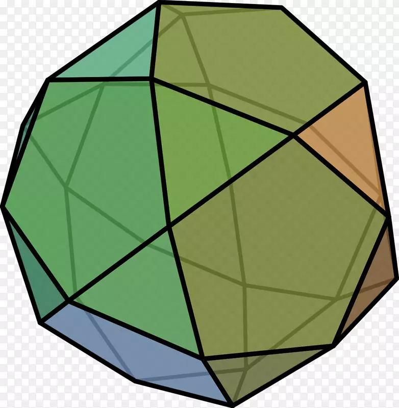 二十色十二面体多面体菱形三面体几何体顶点面