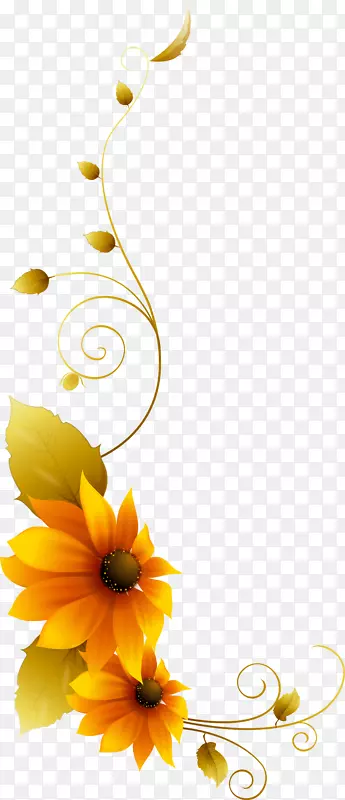 花卉设计桌面壁纸黄色剪贴画.向日葵装饰材料