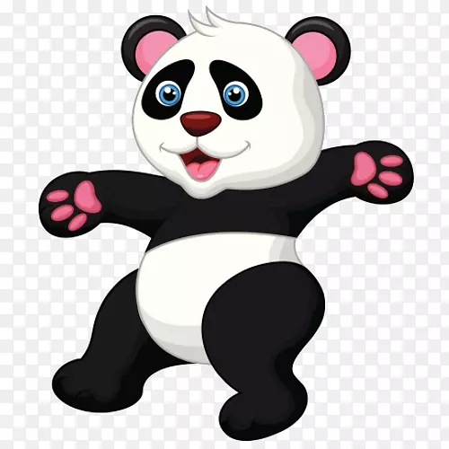 大熊猫红熊猫剪贴画-婴儿车