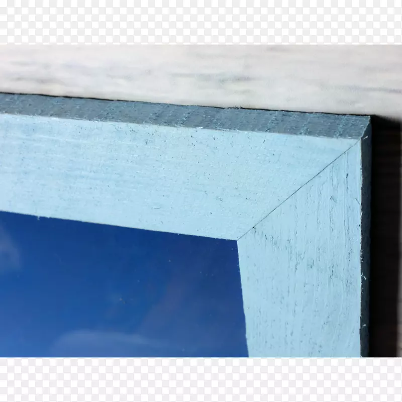 胶合板染色长方形手绘水彩蓝天白云
