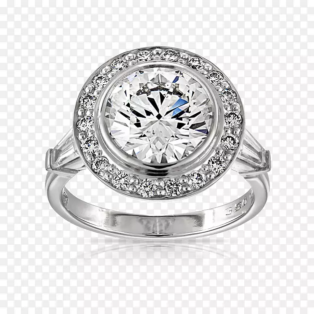 银身珠宝钻石白金戒指