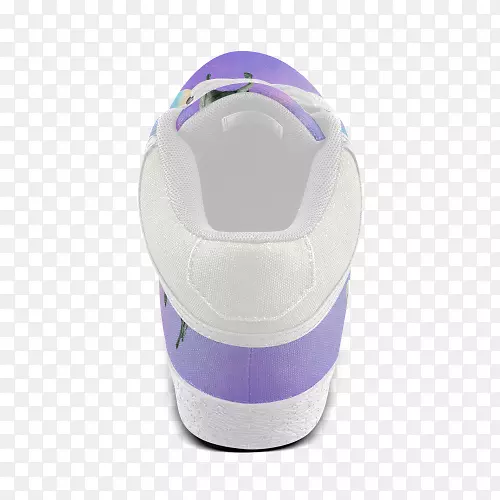 紫色运动鞋印花