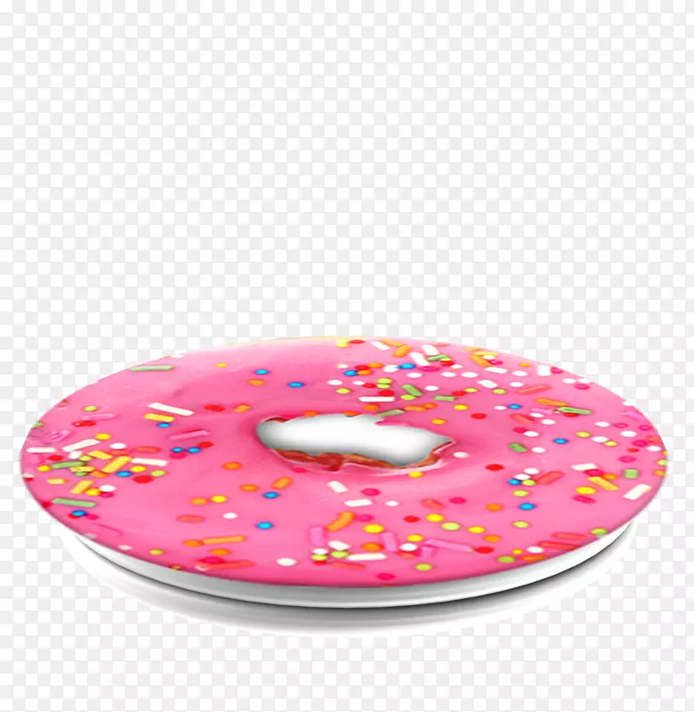 甜甜圈，PopSocket糖霜和糖霜iPhone手持设备-粉红色甜甜圈