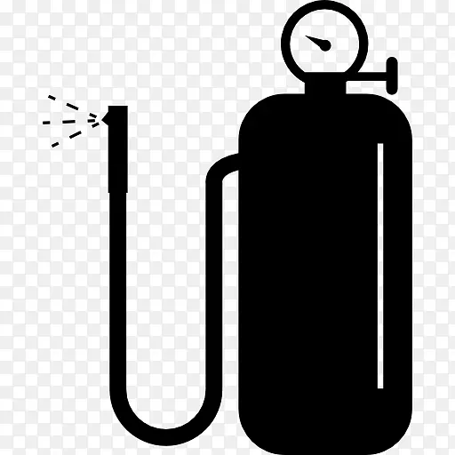 氧气罐气瓶计算机图标.压力