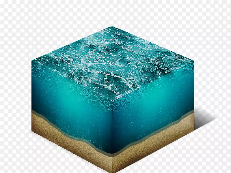 水立方海洋三维等距投影木地板纹理