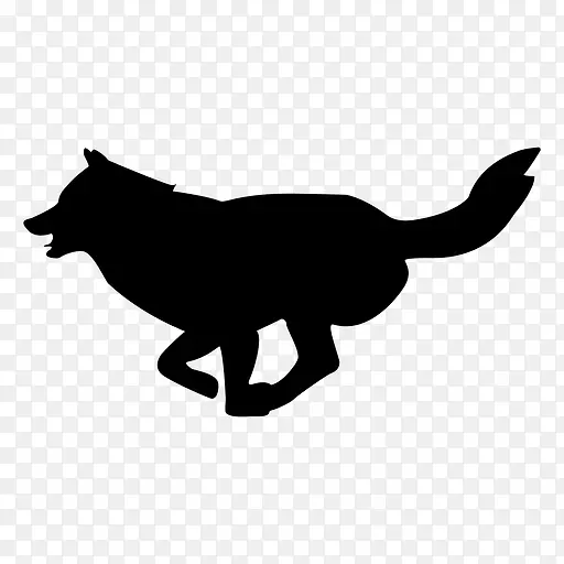 猫剪影狗剪贴画.狗爪
