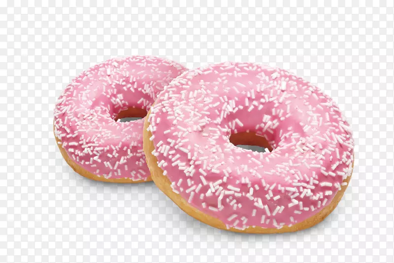 苹果糖甜甜圈，小吃，工厂食品-粉红色甜甜圈