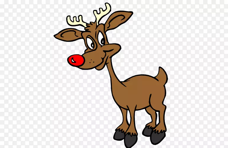 鲁道夫圣诞老人的驯鹿剪贴画-圣诞老人
