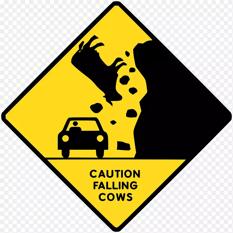 交通标志道路幽默卡通标志