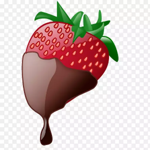 草莓热巧克力电脑图标-草莓布丁