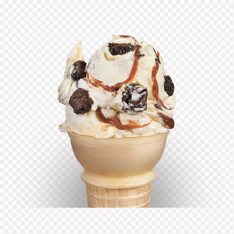 圣代巧克力布朗尼冰淇淋冷冻酸奶-奶油焦糖乳