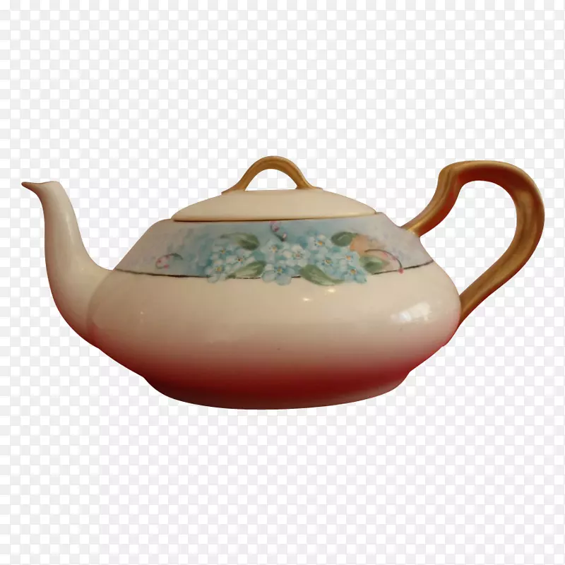 利莫吉斯茶壶哈维兰公司水壶陶瓷手绘茶壶