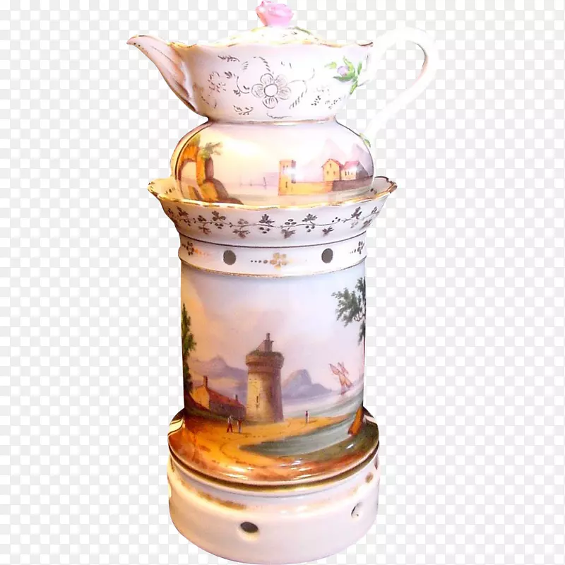 壶茶壶瓷夜光手绘茶壶