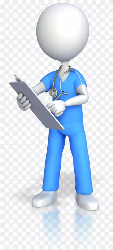 护理注册护士手绘动画剪贴画-男护士