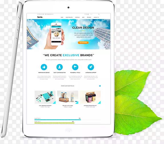 网页开发响应网页设计-创意iPad