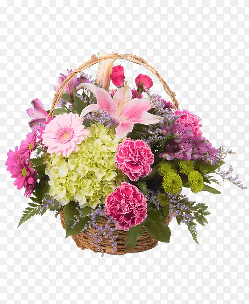 花型设计Royer‘s花卉和礼品花园玫瑰篮-紫色肉质