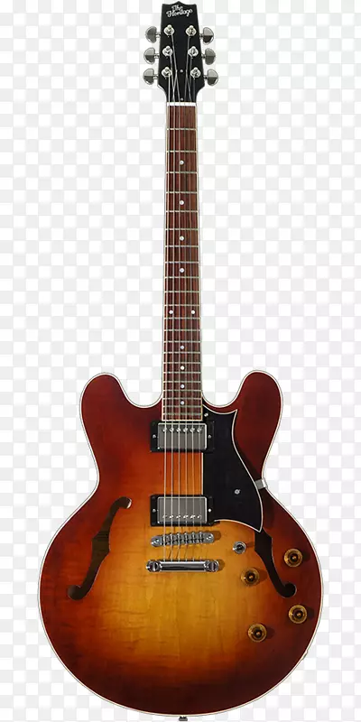 吉布森es-335十二弦吉他挡泥板电视薄线半声吉他伊巴内兹艺术核心系列.乐器