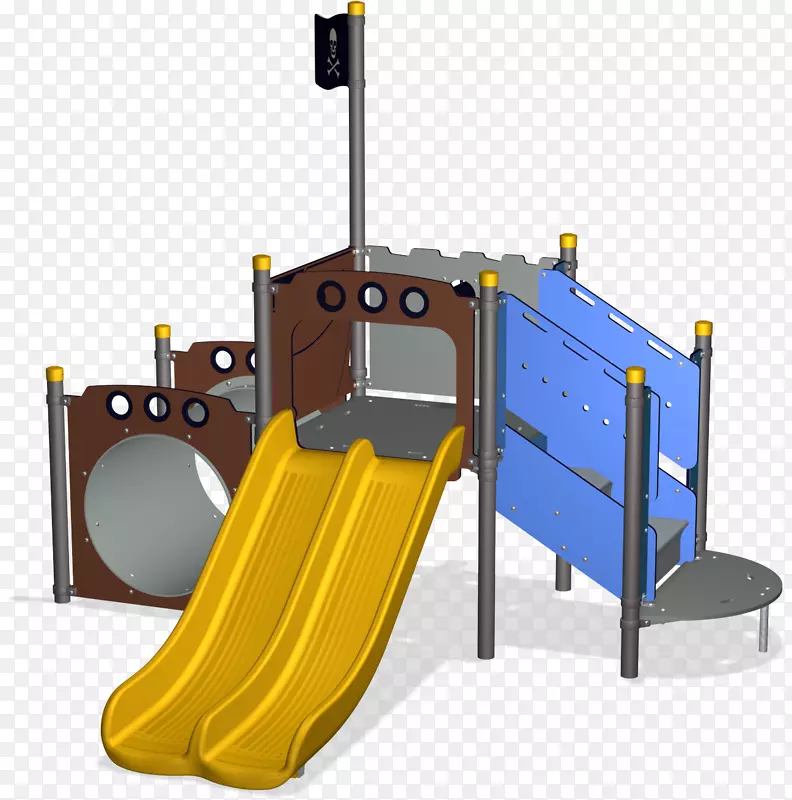 游乐场滑梯儿童游戏-游乐场结构顶部视图