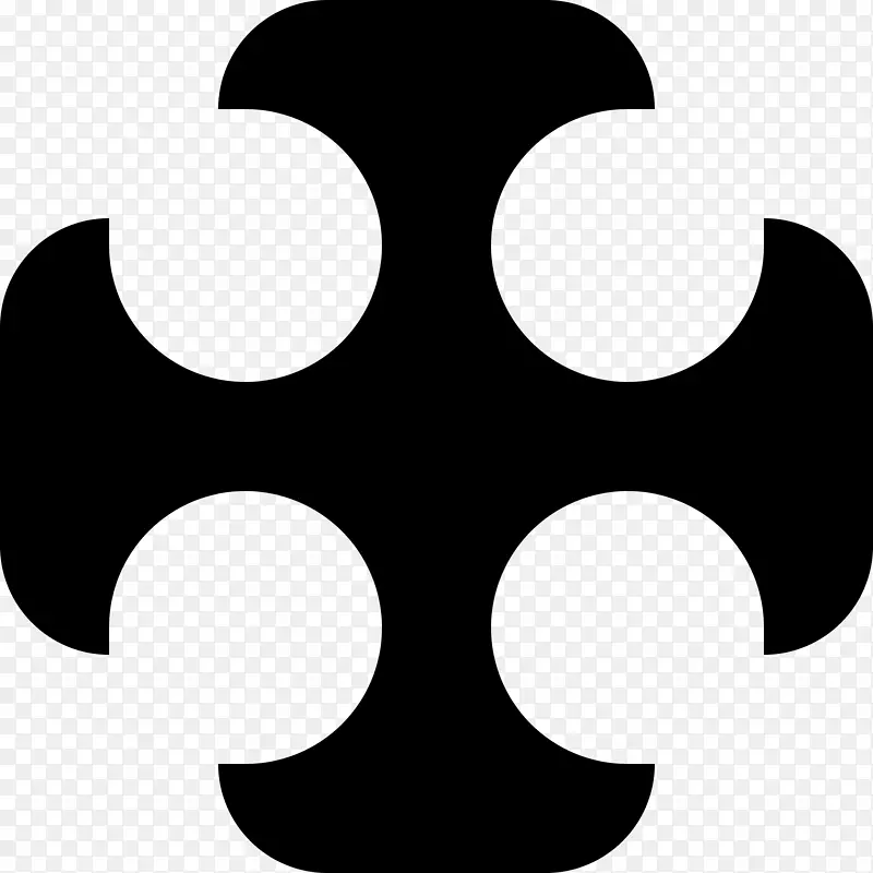 白色标志黑色m剪贴画-创意十字