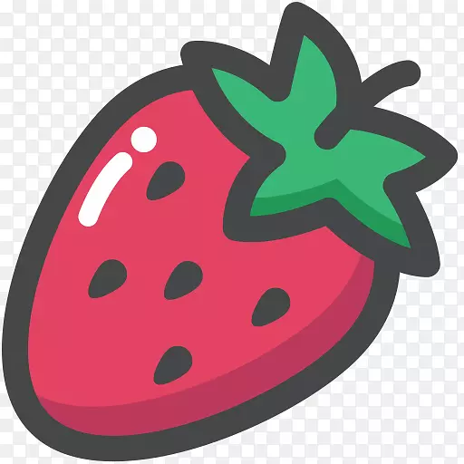 草莓电脑图标素食美食剪贴画-草莓