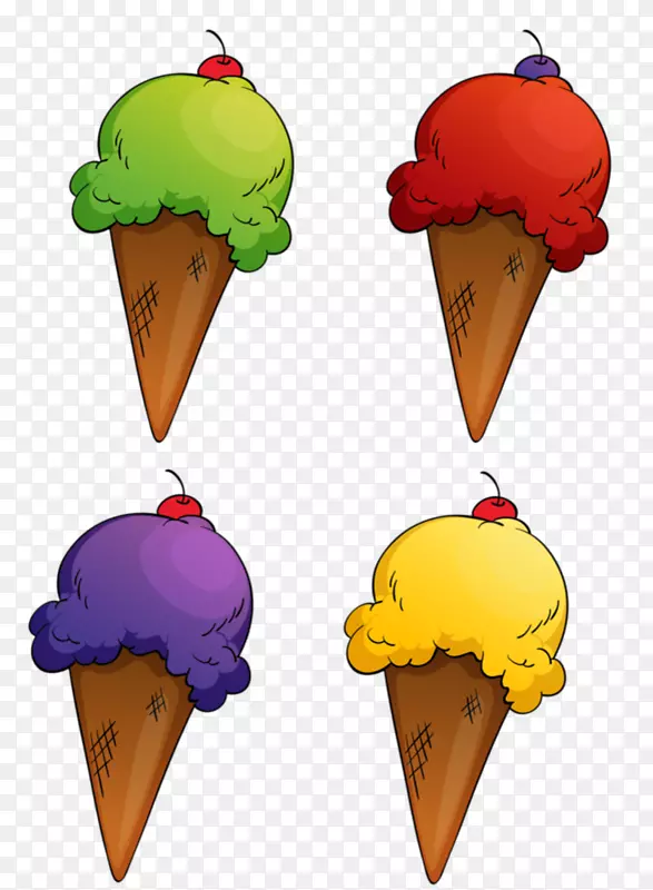 冰淇淋锥巧克力冰淇淋-冰淇淋
