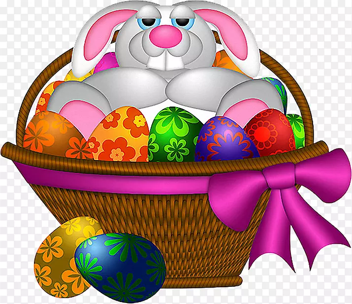复活节兔子篮子-复活节