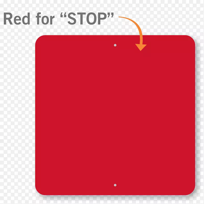 红色停车标志-正方形材料